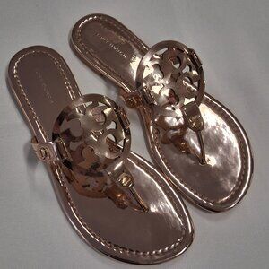 Tory Burch Women’s Miller Sandals – Rose Gold – Size 6.5 US